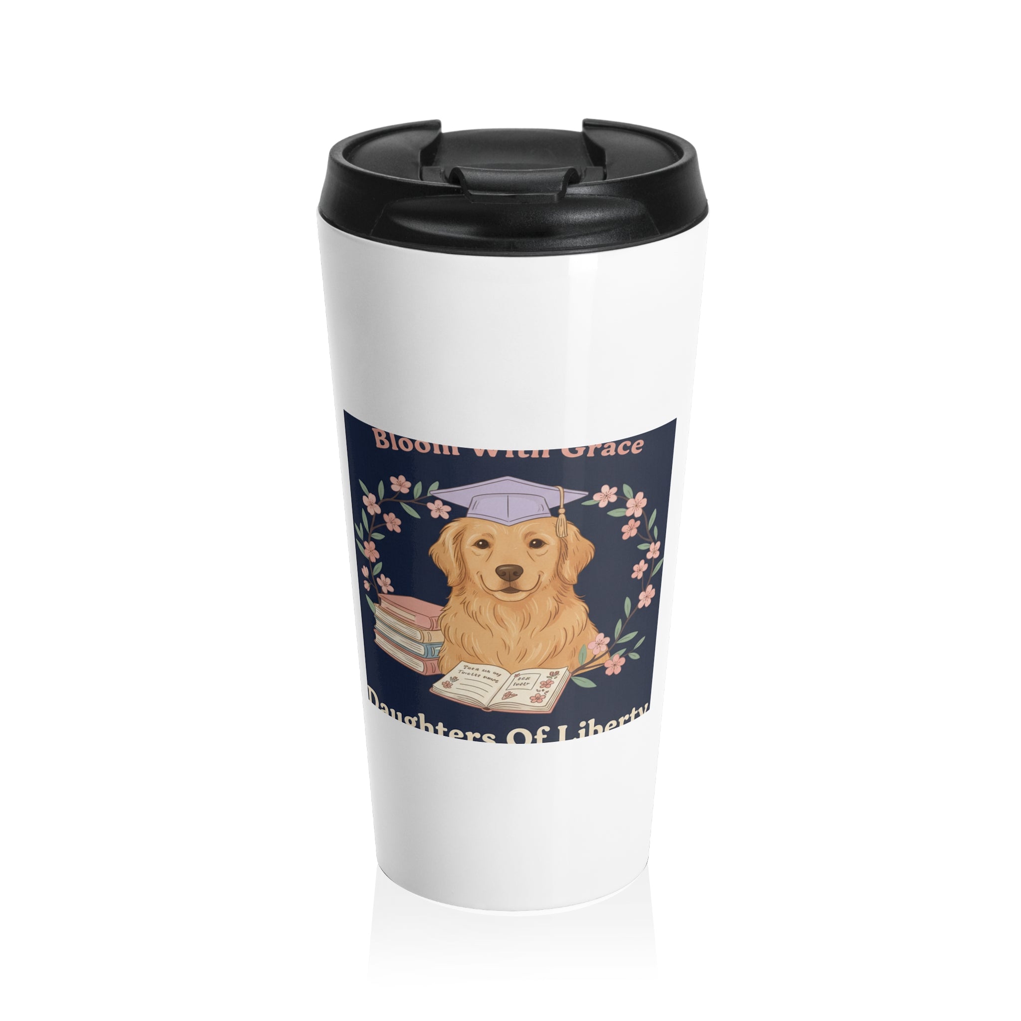 Golden Retriever Travel Mug – Bloom With Grace