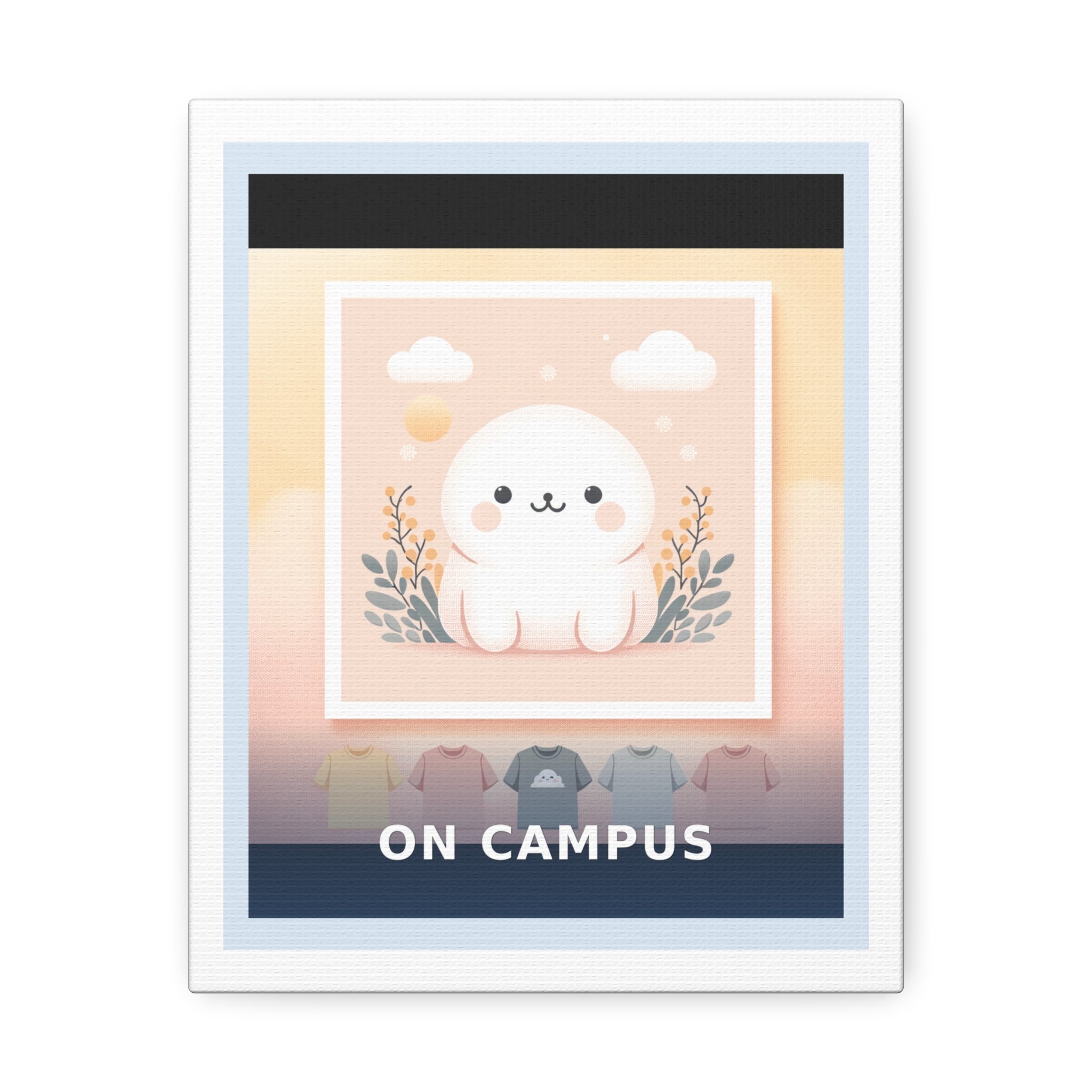 "On Campus" Black Cat Canvas | College Girl Gift | Fashion | KayKay Classics