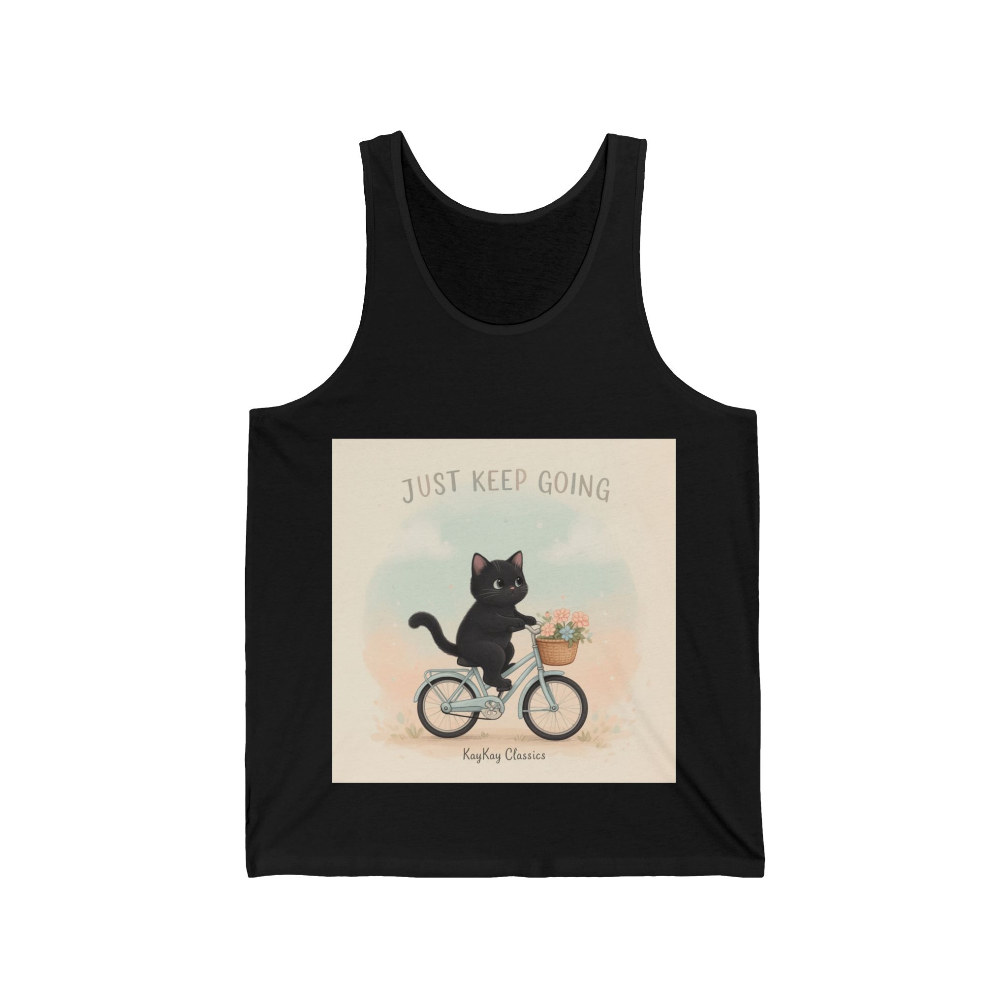 "Design" Black Cat Tank Top | College Girl Gift | Fashion | KayKay Classics
