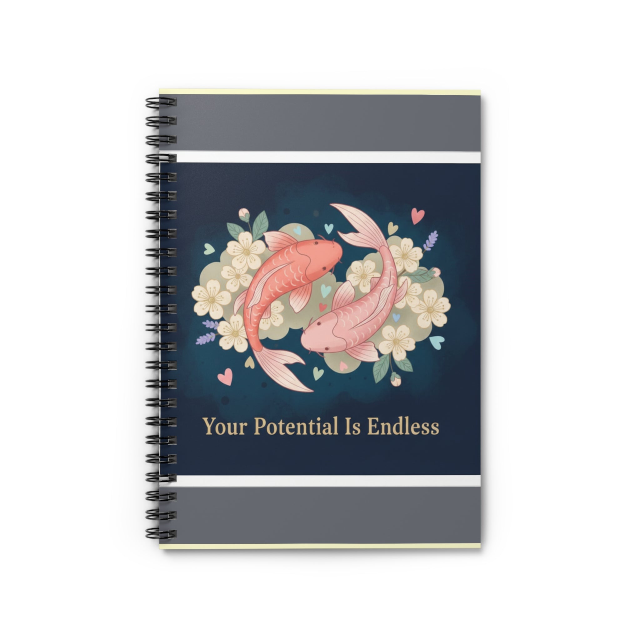 Koi Spiral Notebook – Your Potential is Endless