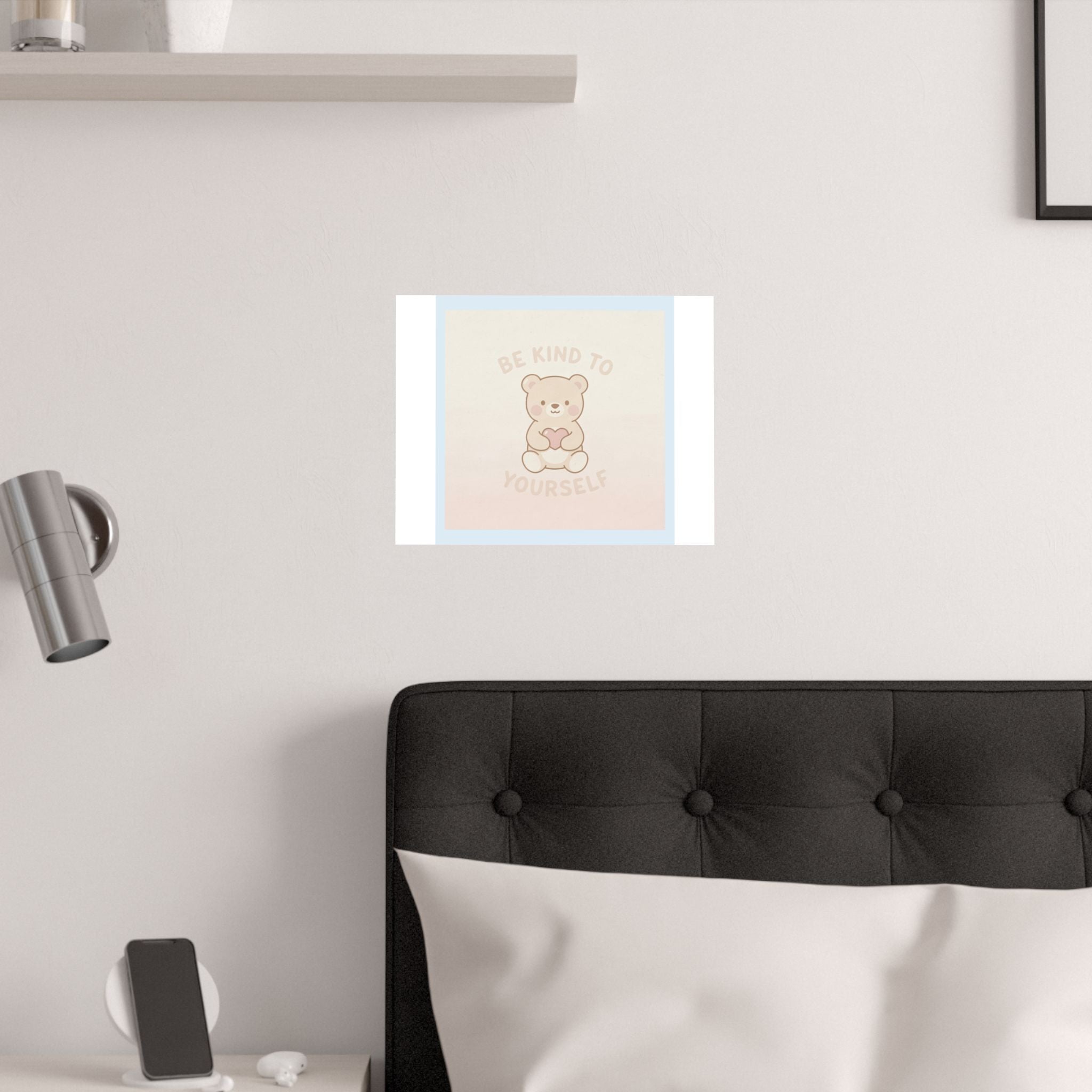 "BE KIND TO YOURSELF" Black Cat Poster | College Girl Gift | Fashion | KayKay Classics