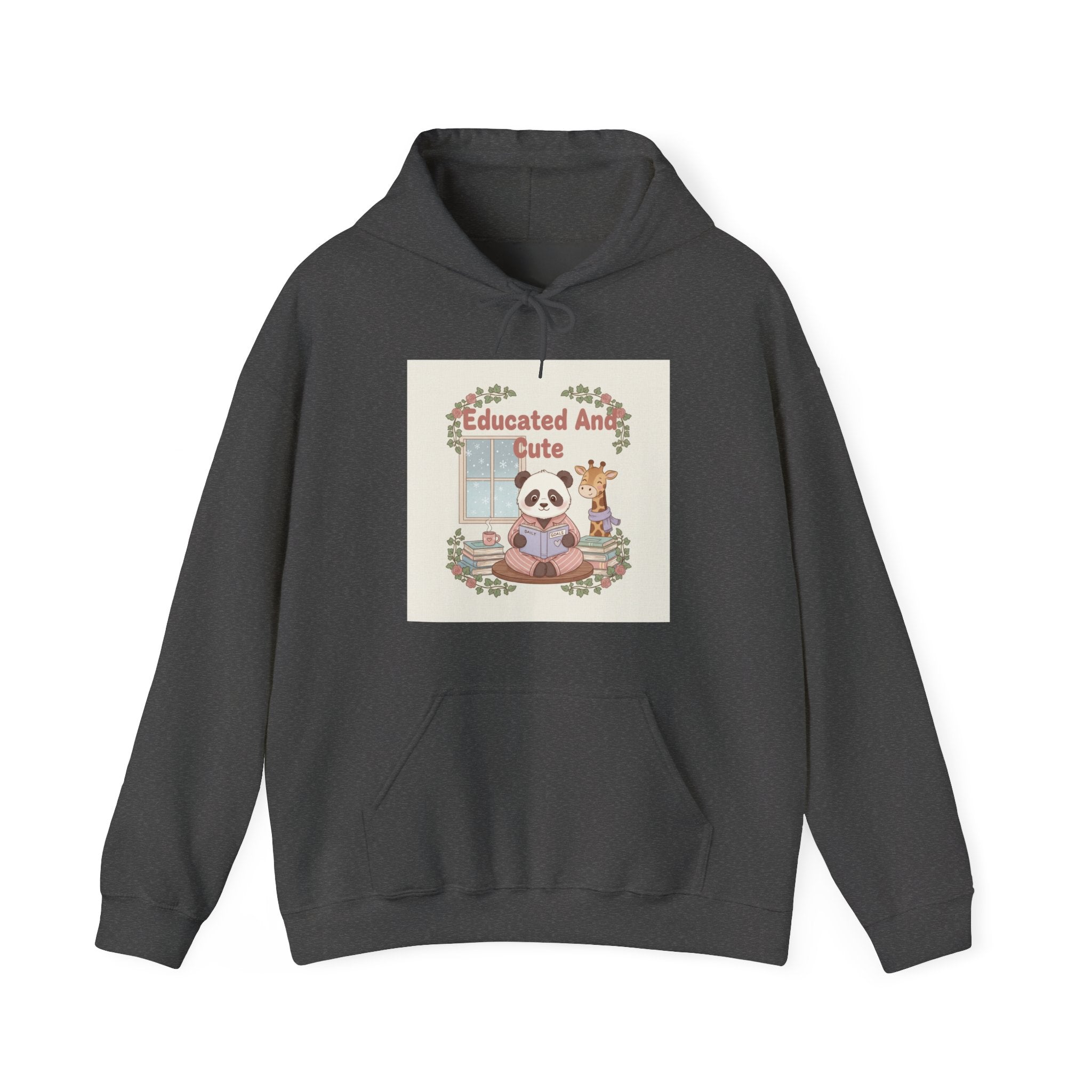 Educated And Cute Panda, giraffe Hoodie