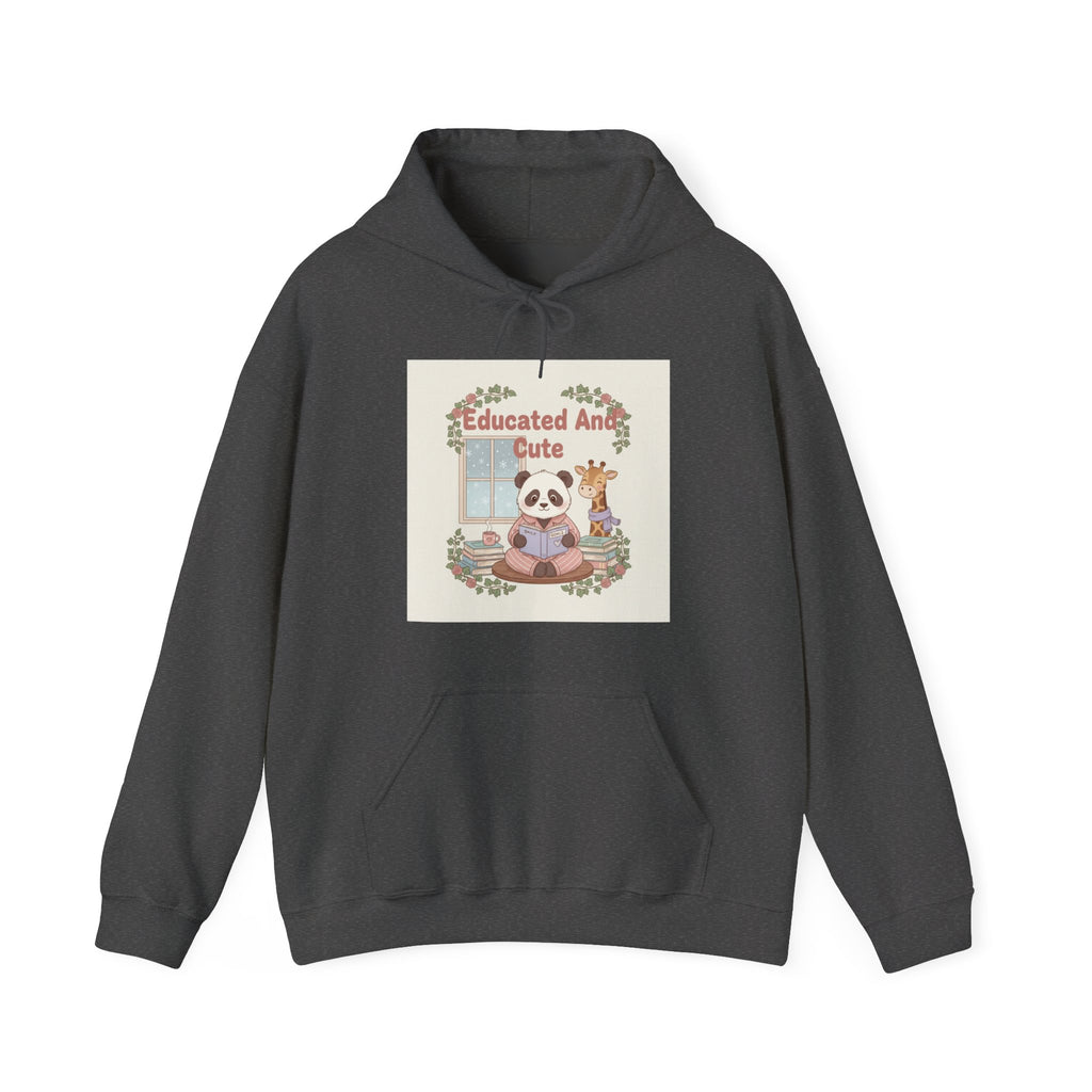 Educated And Cute Panda, giraffe Hoodie