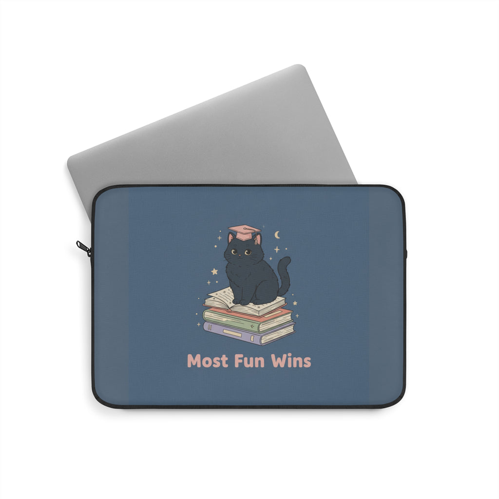 Black Cat Laptop Sleeve – Most Fun Wins