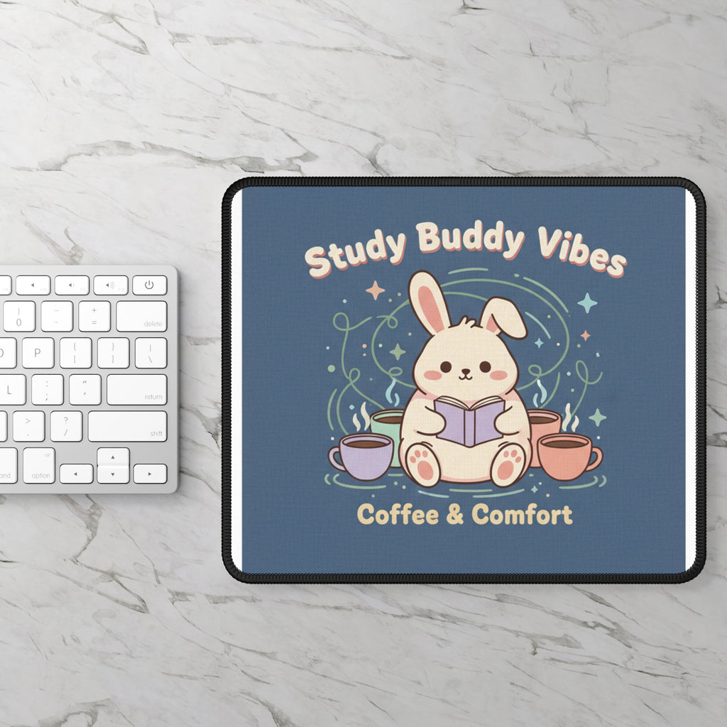 Bunny Mouse Pad – Study Buddy Vibes Coffee Comfort