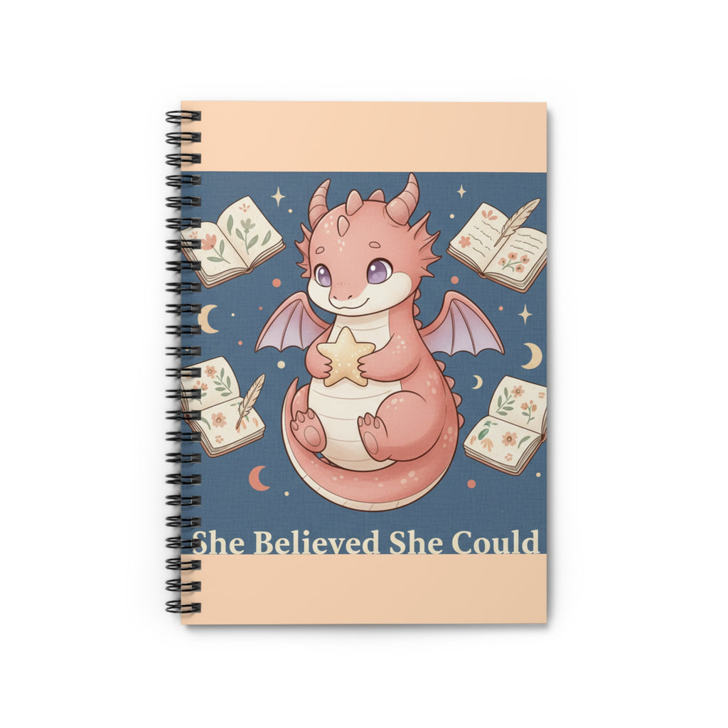 Dragon Spiral Notebook – She Believed She Could