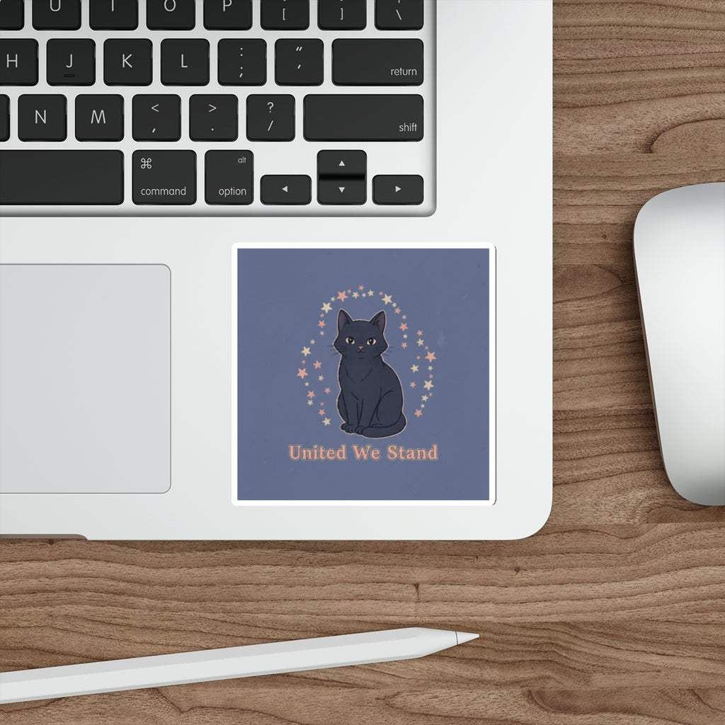 Black Cat Die-Cut Sticker – United We Stand