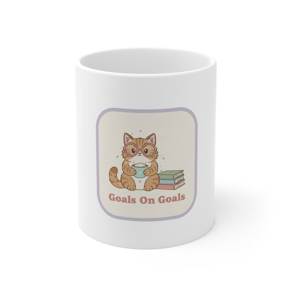 Goals On Goals Cat Mug 11oz