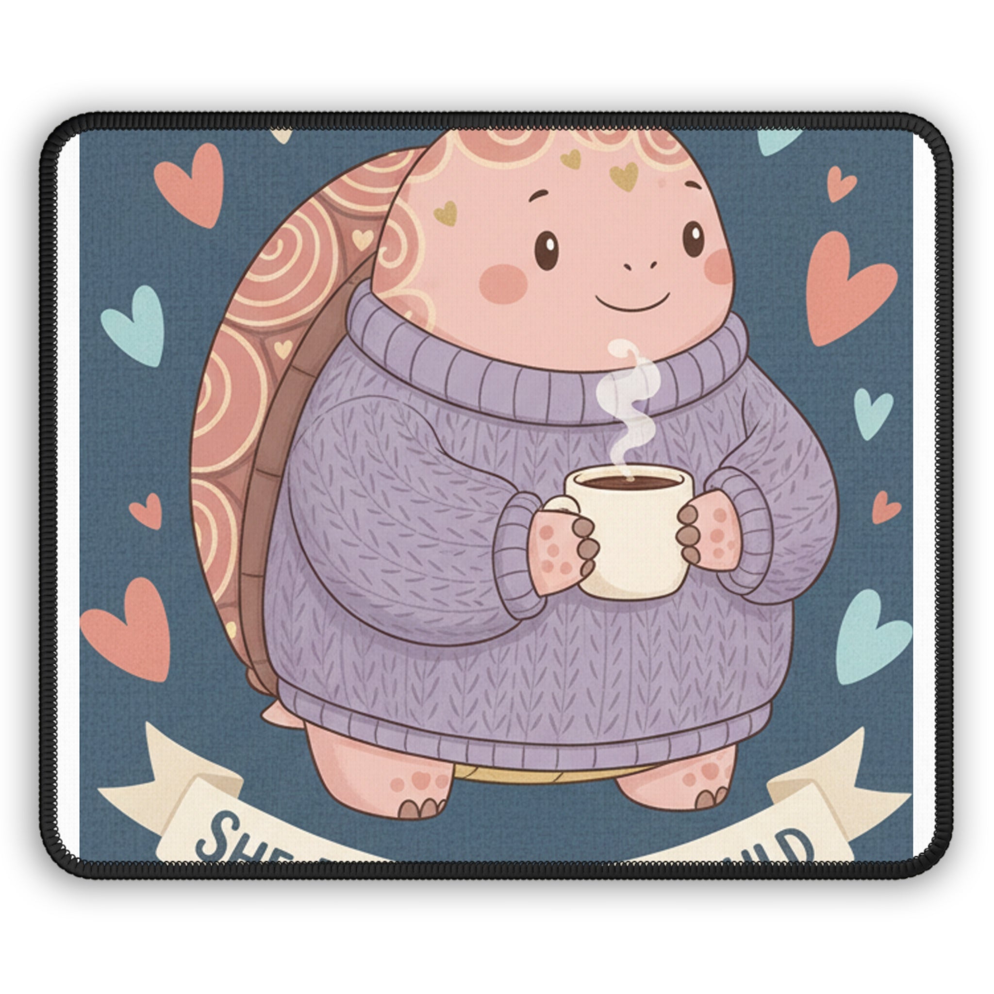Turtle Mouse Pad – She Believed She Could