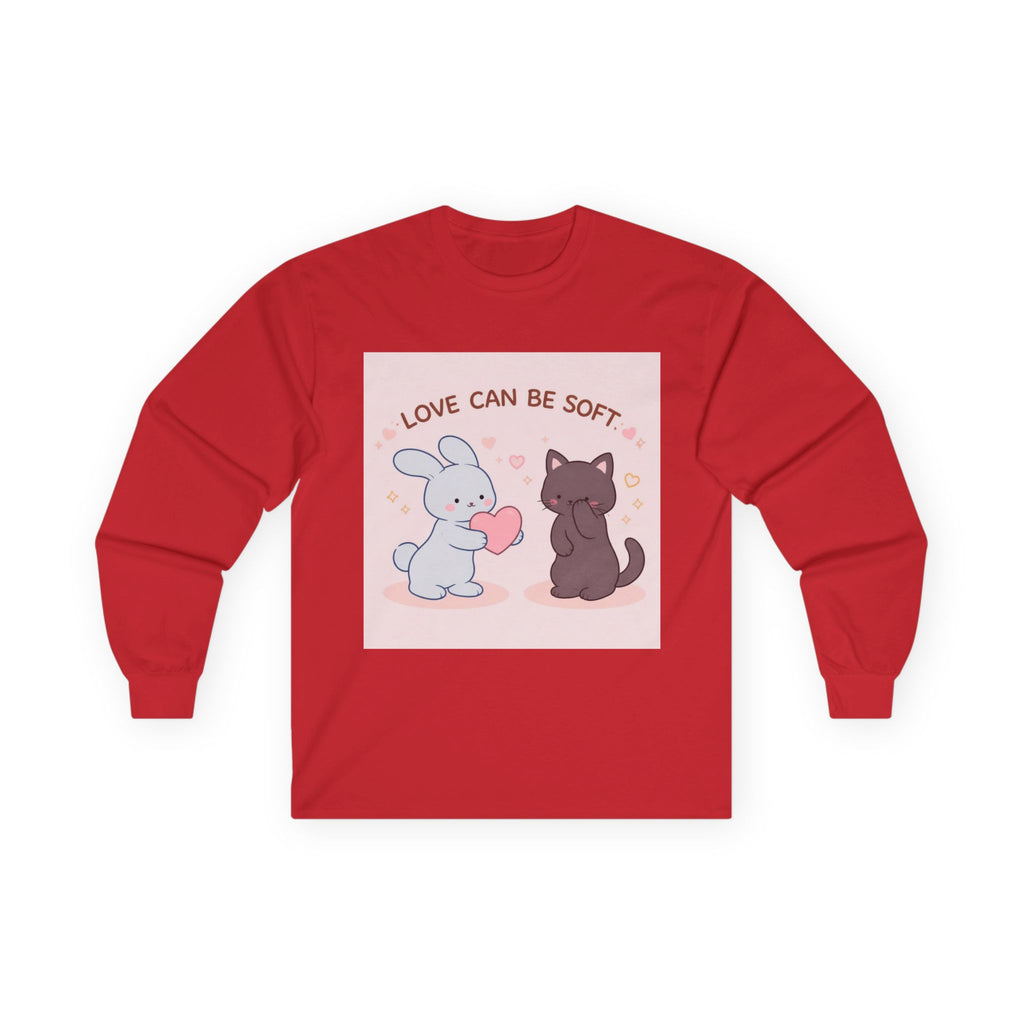 LOVE CAN BE SOFT Rabbit, cat Long Sleeve Tee