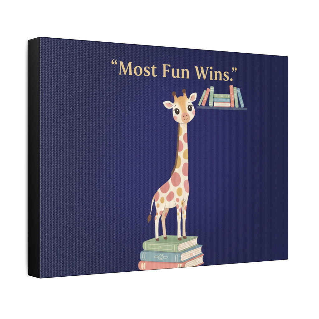 Giraffe Canvas Print – Most Fun Wins