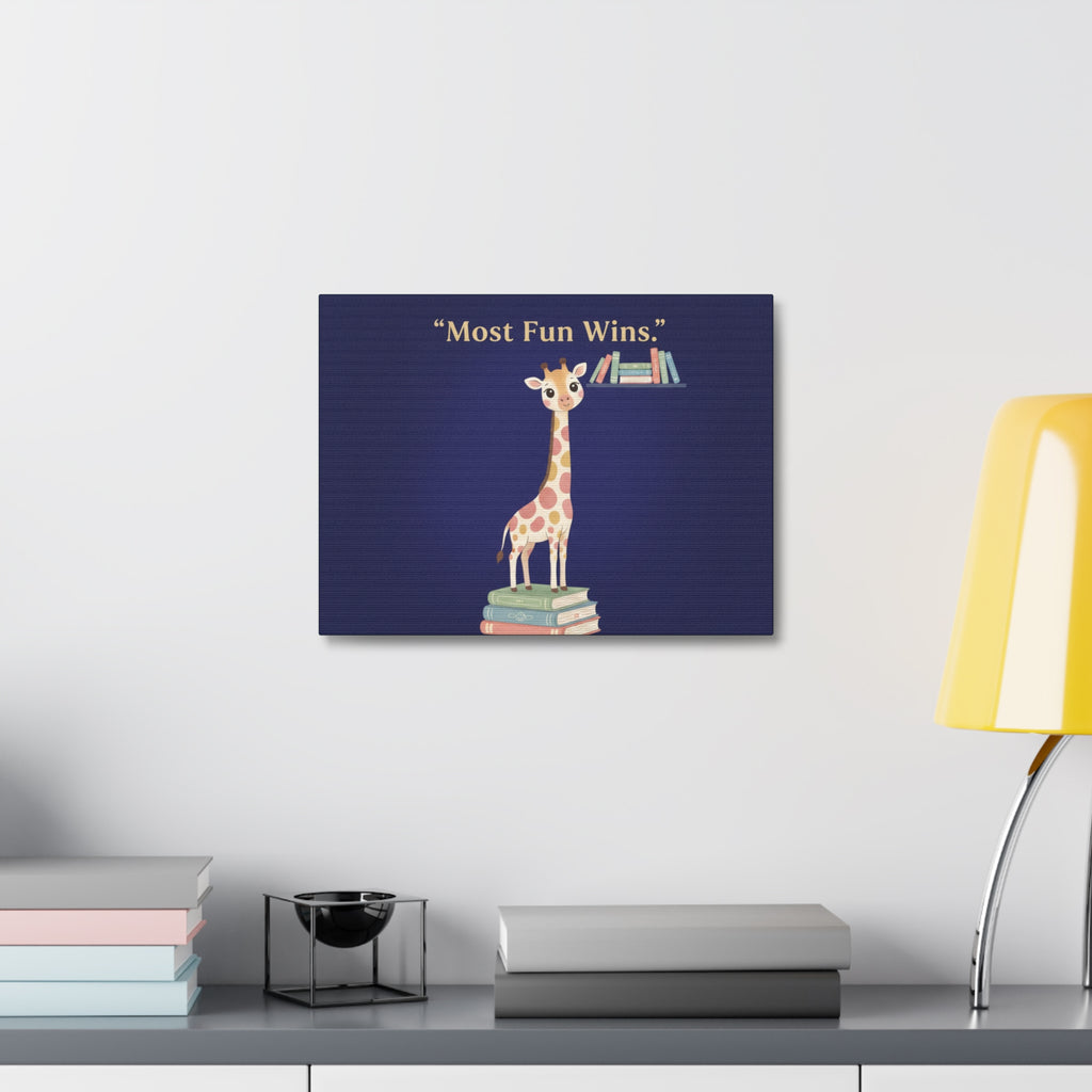 Giraffe Canvas Print – Most Fun Wins