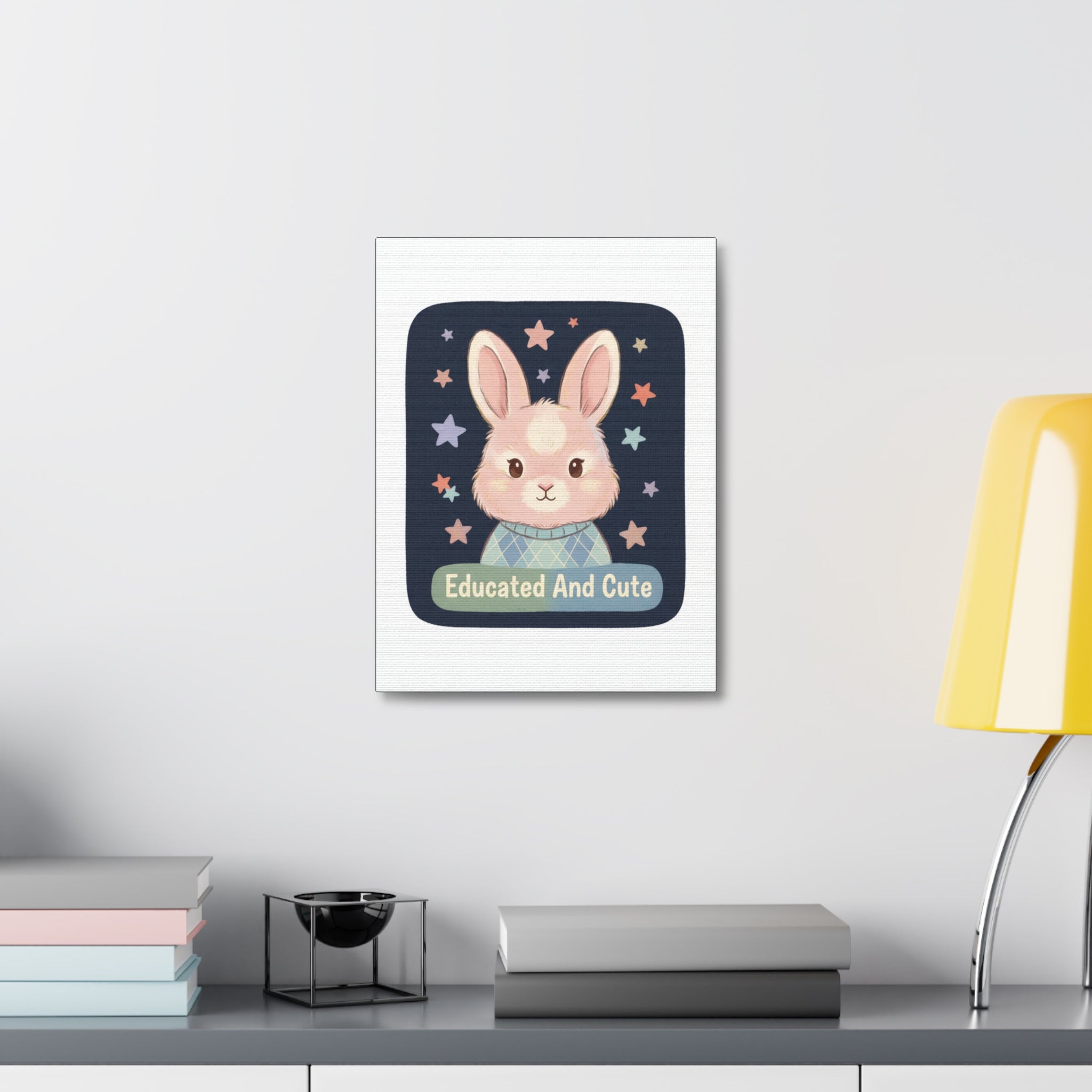 Educated and Cute Canvas