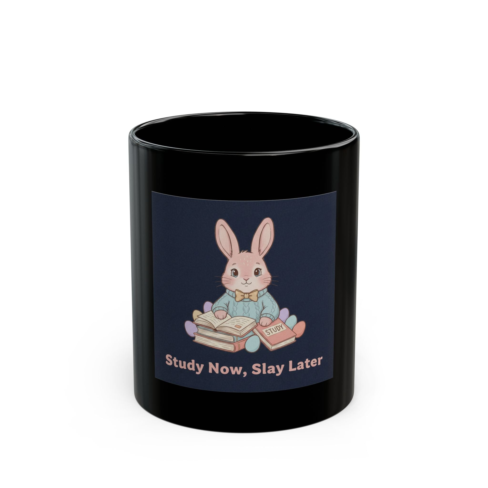 Bear Black Mug 11oz – Study Now Slay Later