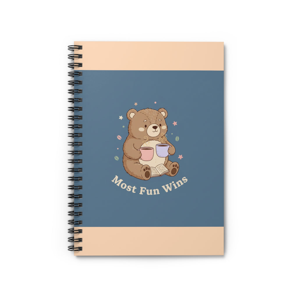 Bear Spiral Notebook – Most Fun Wins