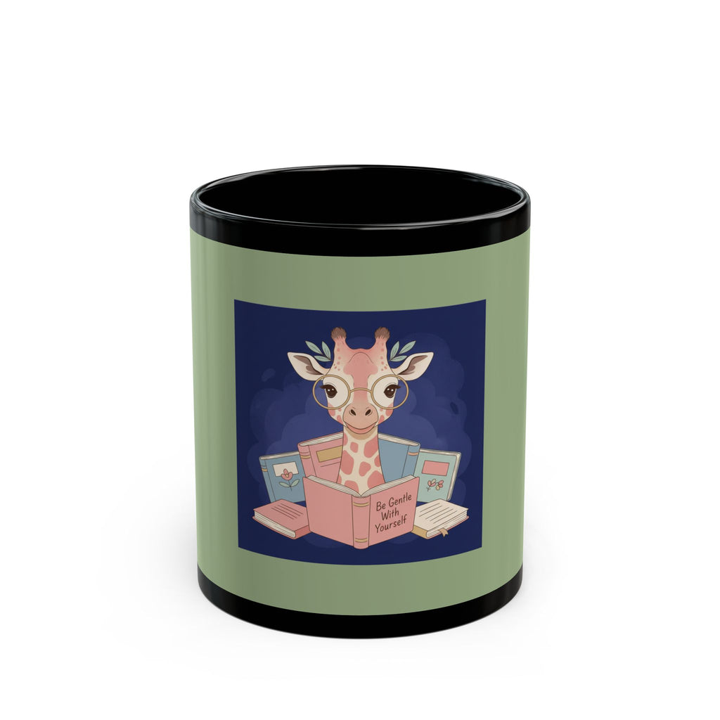 Giraffe Black Mug 11oz – Be Gentle With Yourself