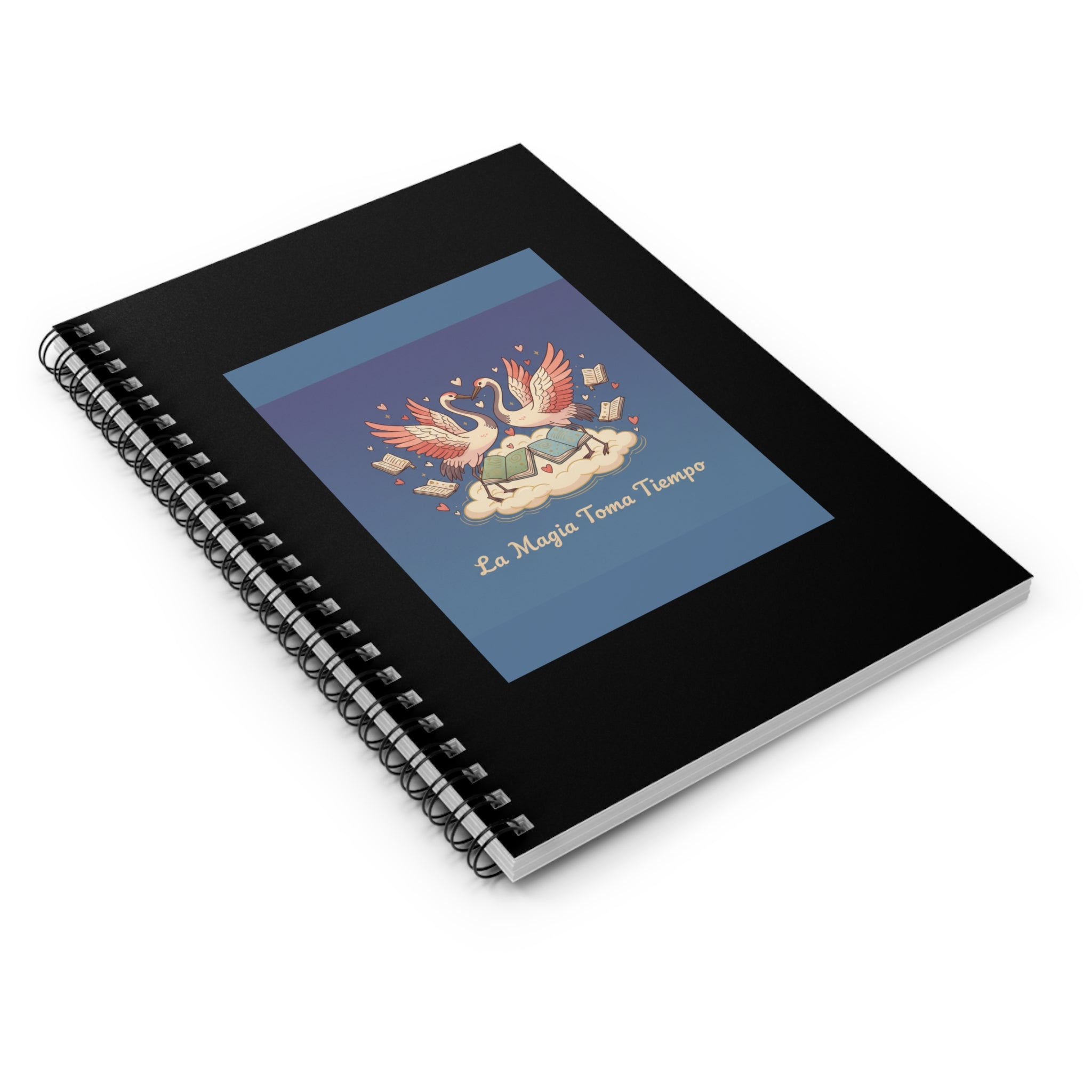 La Magia Toma Tiempo Flamingo Spiral Notebook