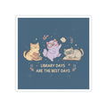 Cats With Glasses Kiss-Cut Sticker – Library Days Are the Best Days