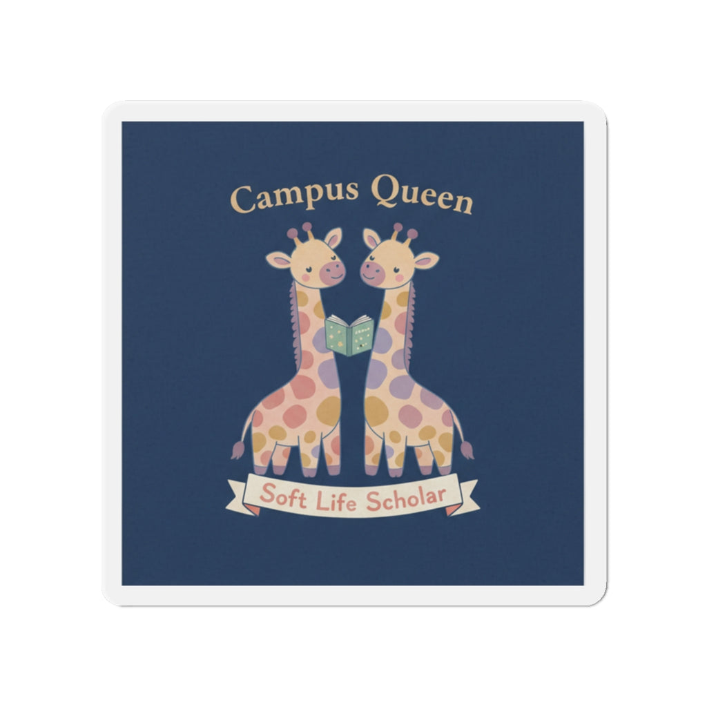 Giraffes Die-Cut Magnet – Campus Queen Soft Life Scholar