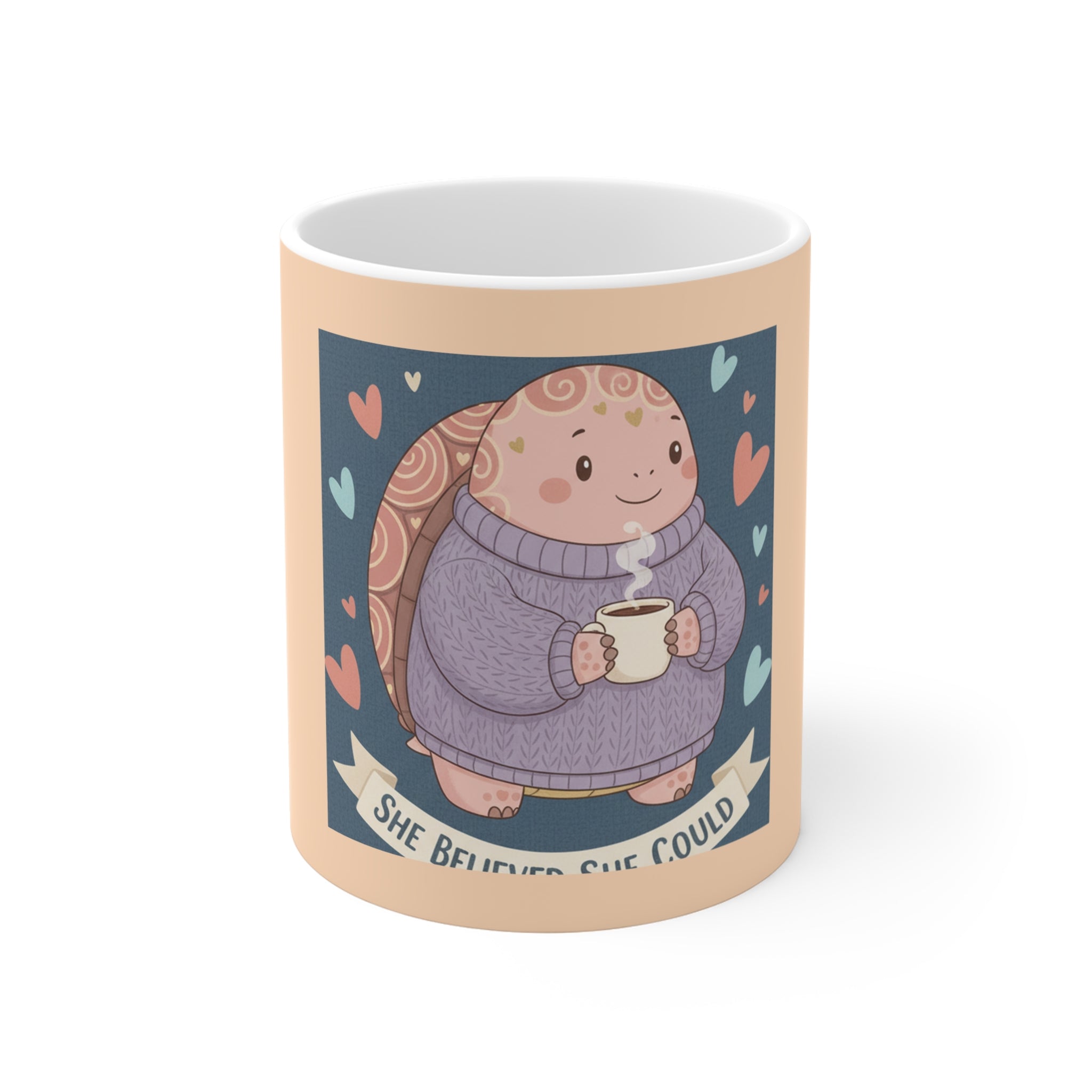 Turtle Mug 11oz – She Believed She Could
