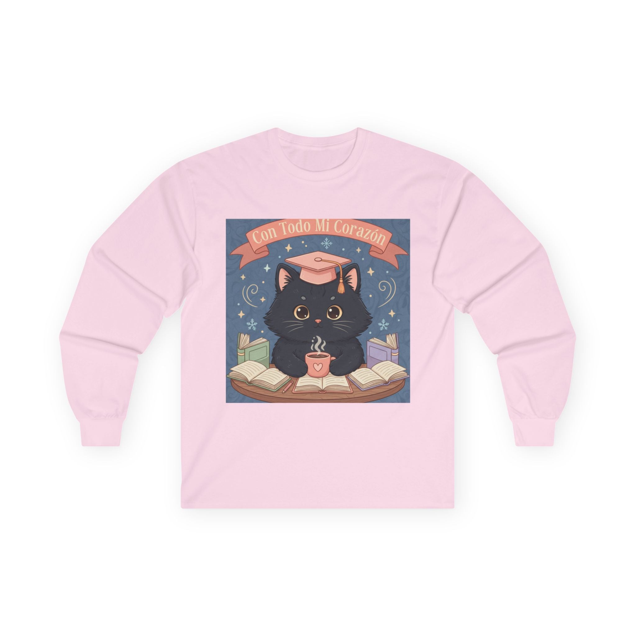 Cat Long Sleeve Tee – Con Todo Mi Corazón