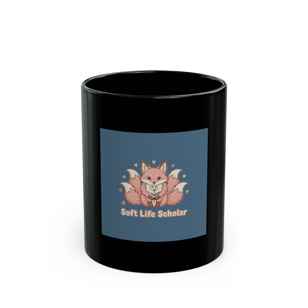 Kitsune Black Mug 11oz – Soft Life Scholar