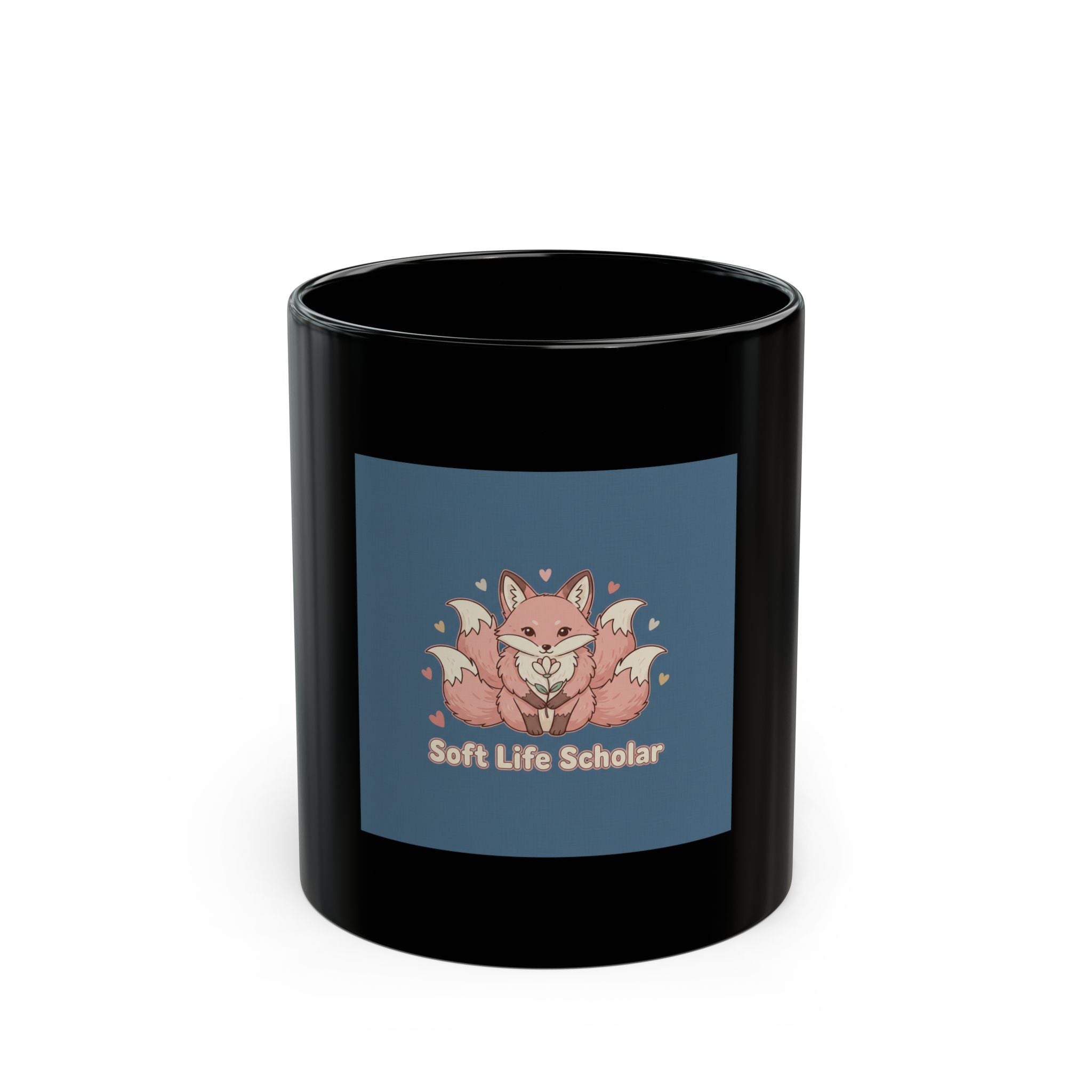 Kitsune Black Mug 11oz – Soft Life Scholar