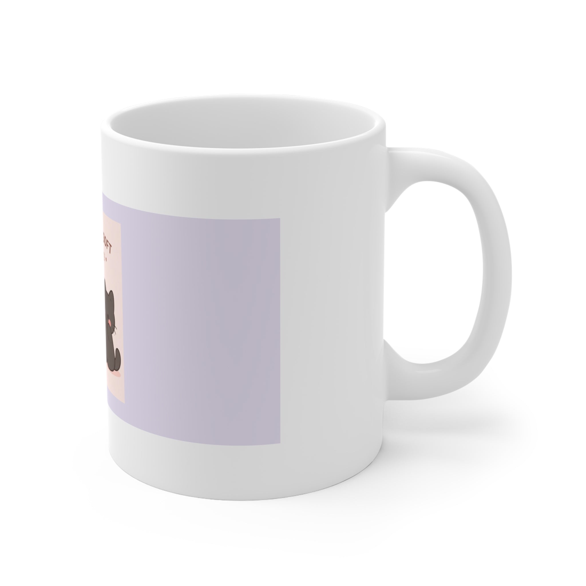 "LOVE CAN BE SOFT" Black Cat Mug | College Girl Gift | Fashion | KayKay Classics