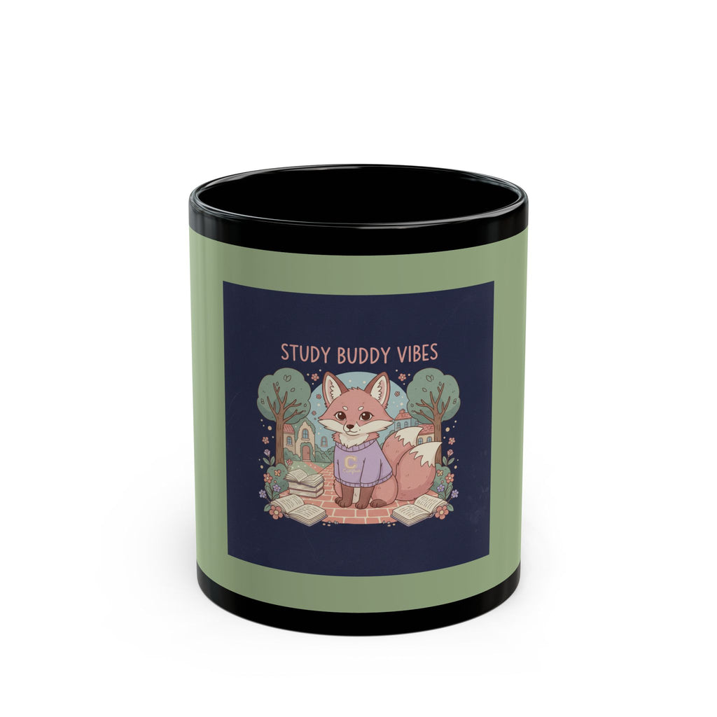 Fox Black Mug 11oz – Study Buddy Vibes