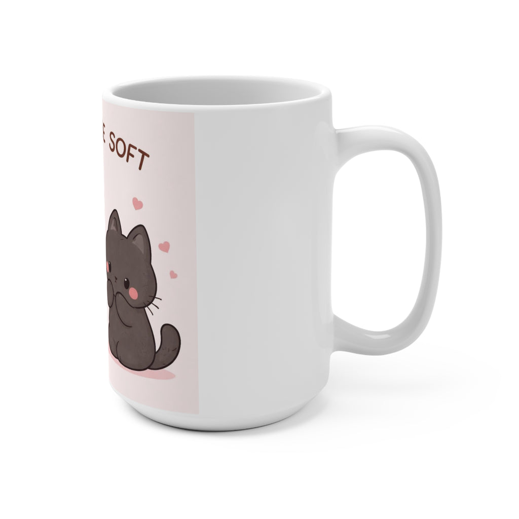 LOVE CAN BE SOFT Rabbit, cat Mug 15oz