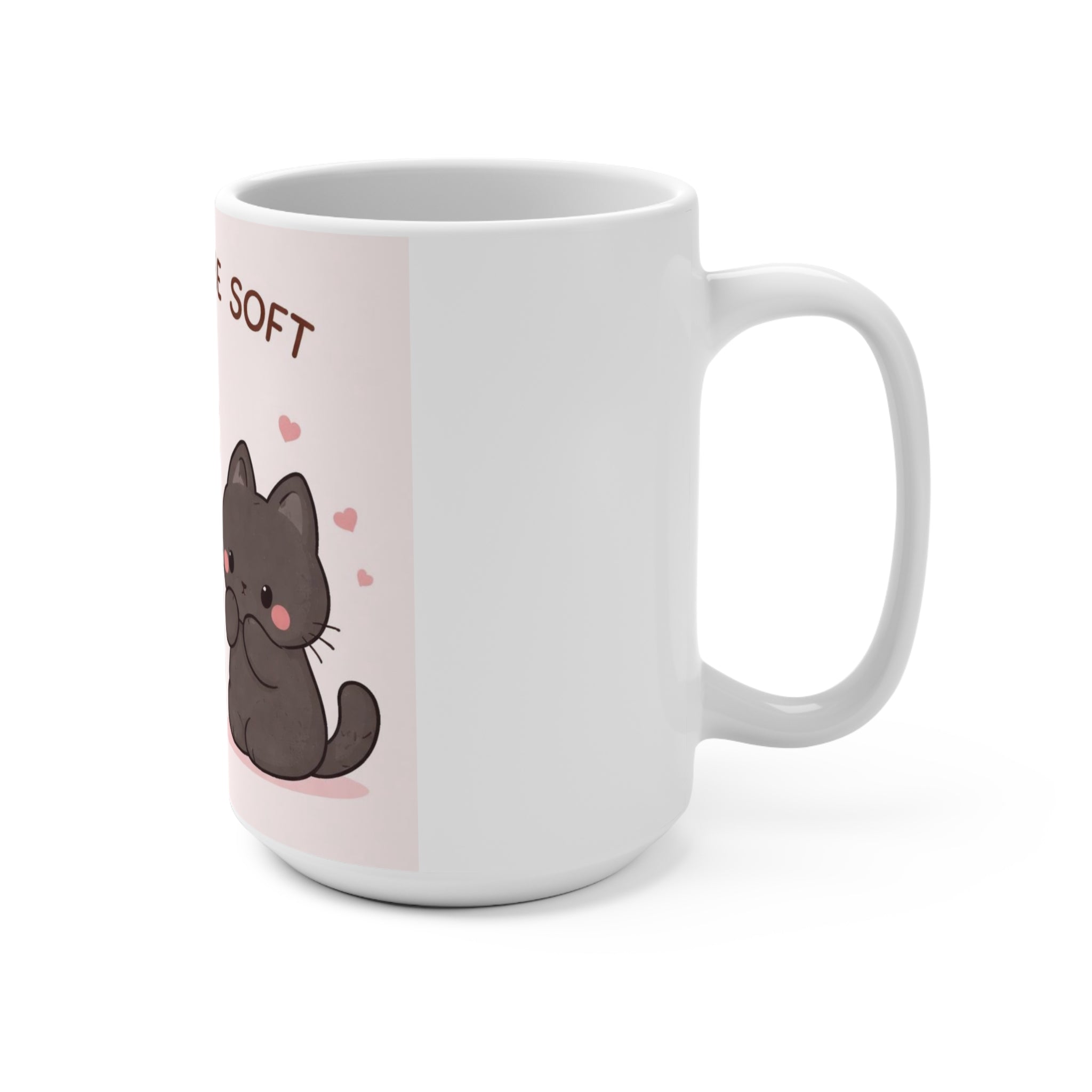LOVE CAN BE SOFT Rabbit, cat Mug 15oz