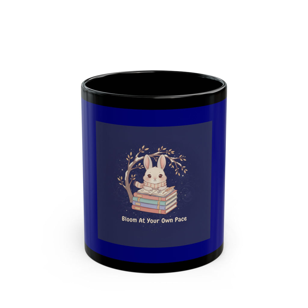 Rabbit Black Mug 11oz – Bloom at Your Own Pace