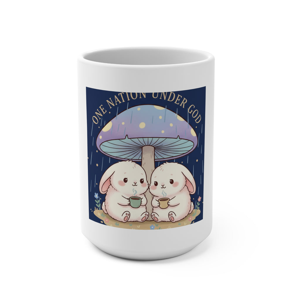 Two Cute Bunnies Mug 15oz – One Nation Under God
