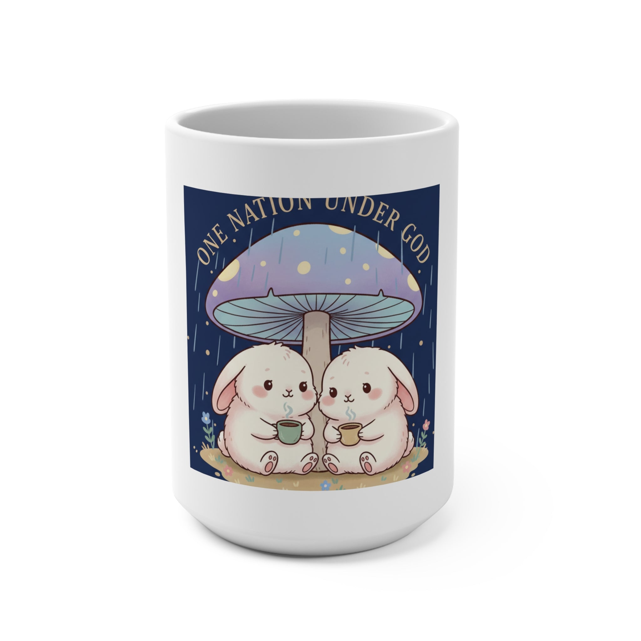 Two Cute Bunnies Mug 15oz – One Nation Under God