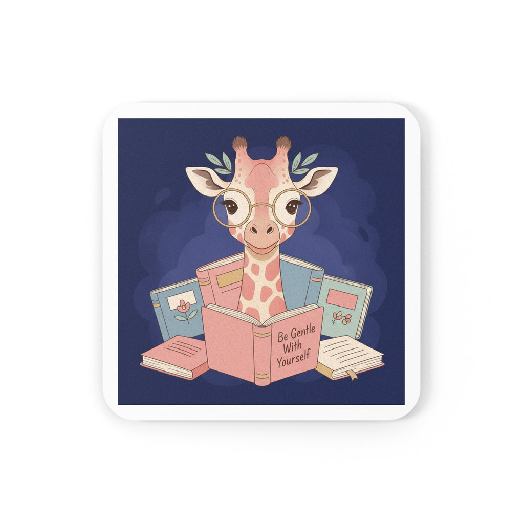 Giraffe Cork Coaster – Be Gentle With Yourself