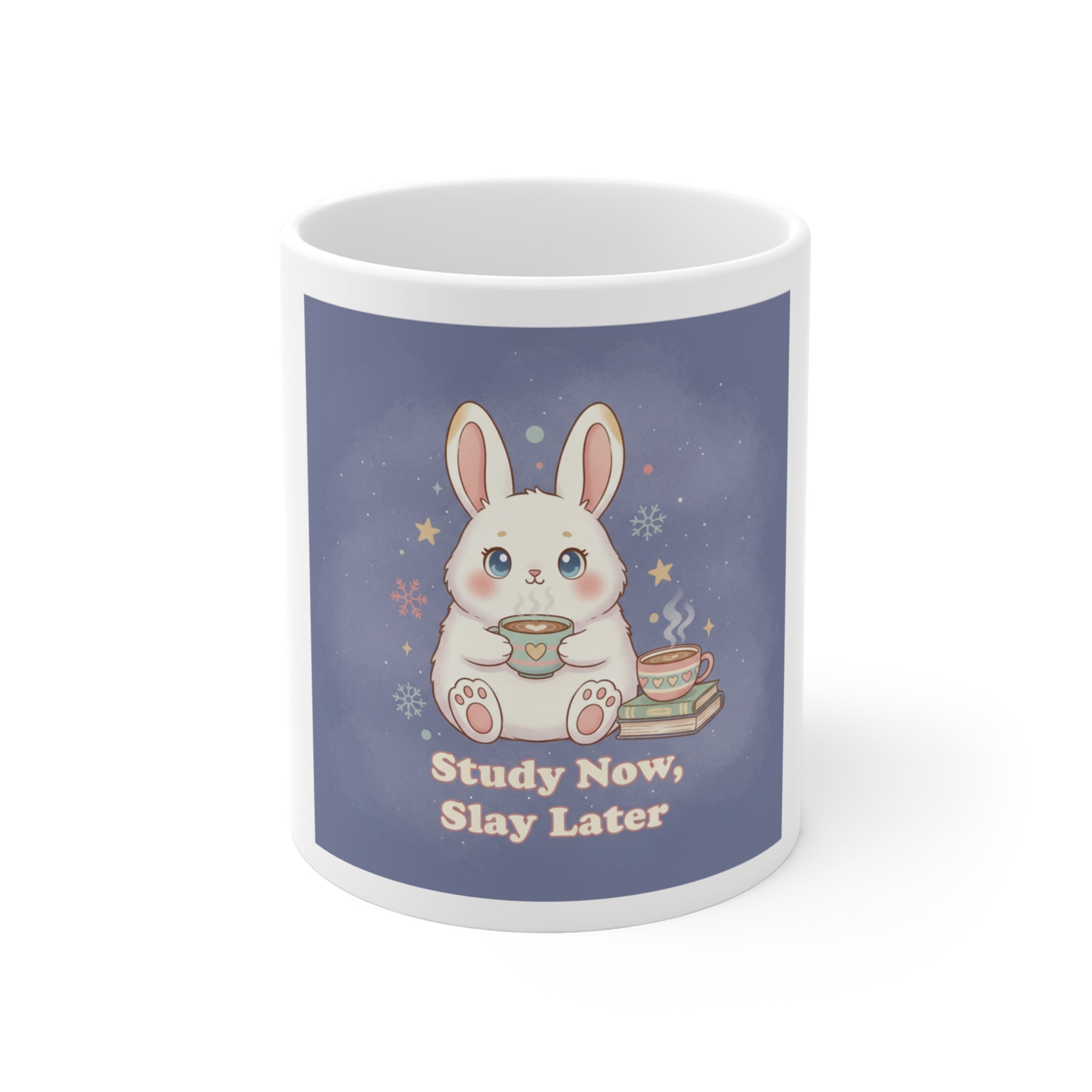 Bunny Mug 11oz – Study Now Slay Later