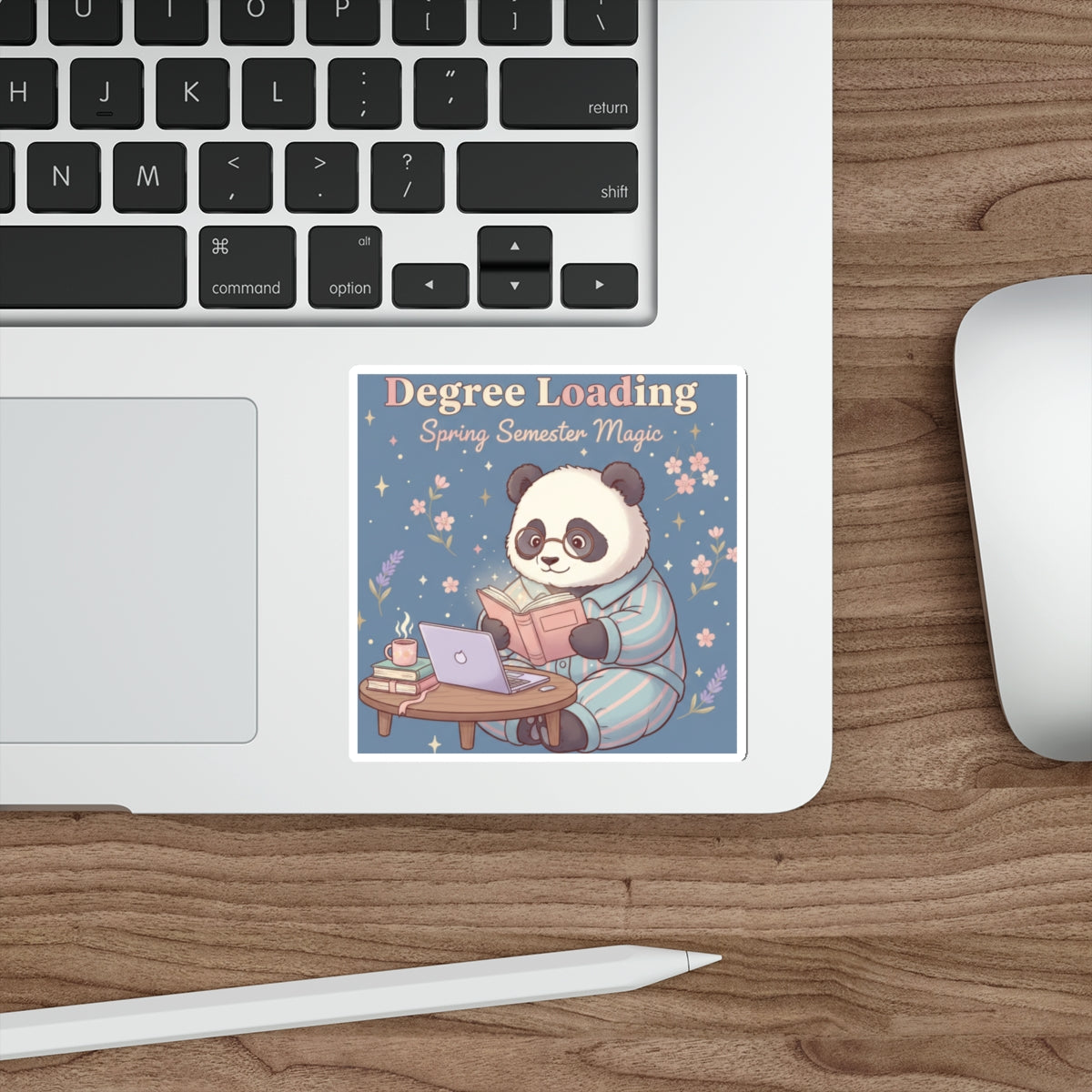 Panda Die-Cut Sticker – Degree Loading Spring Semester Magic