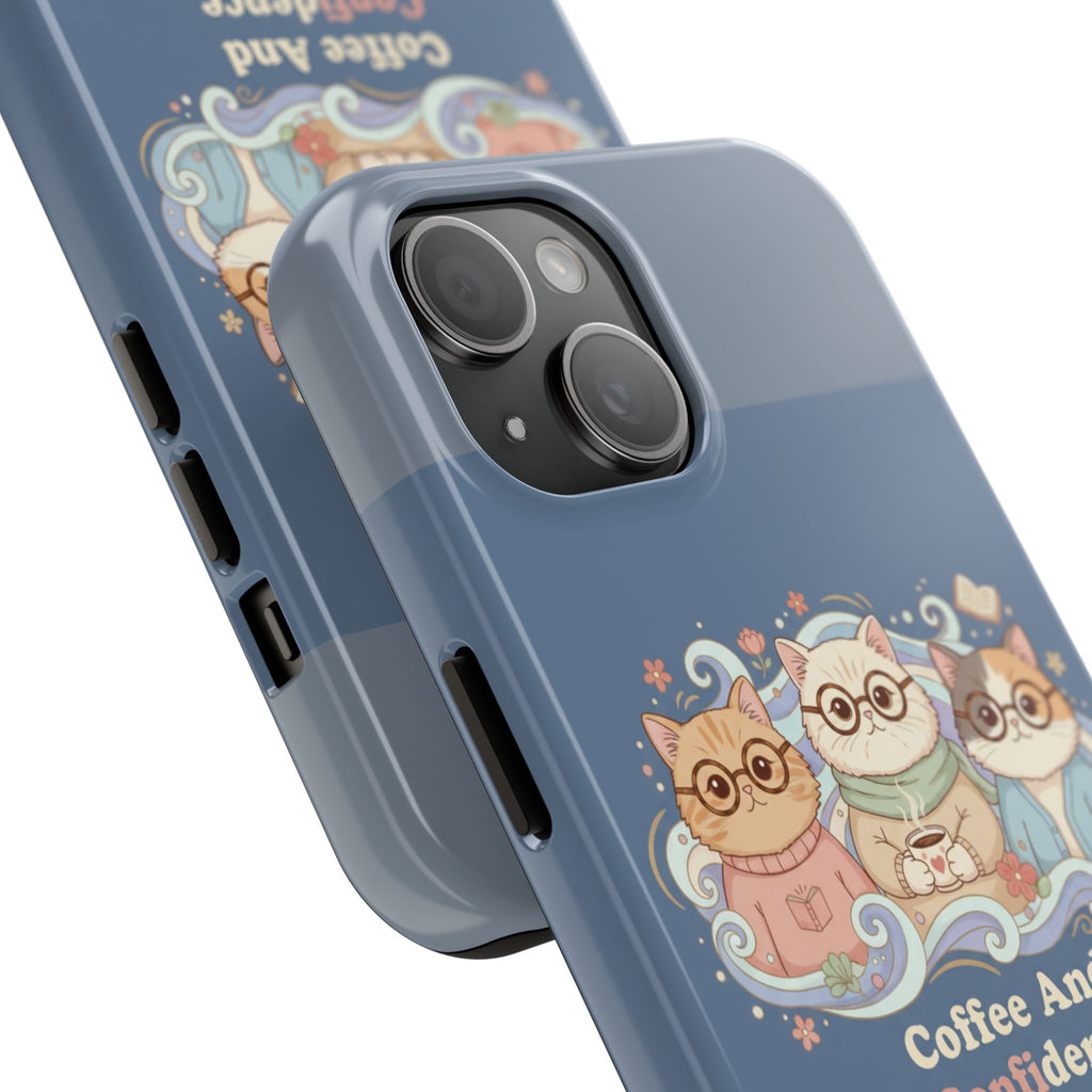 Cats With Glasses Tough Phone Case – Coffee and Confidence