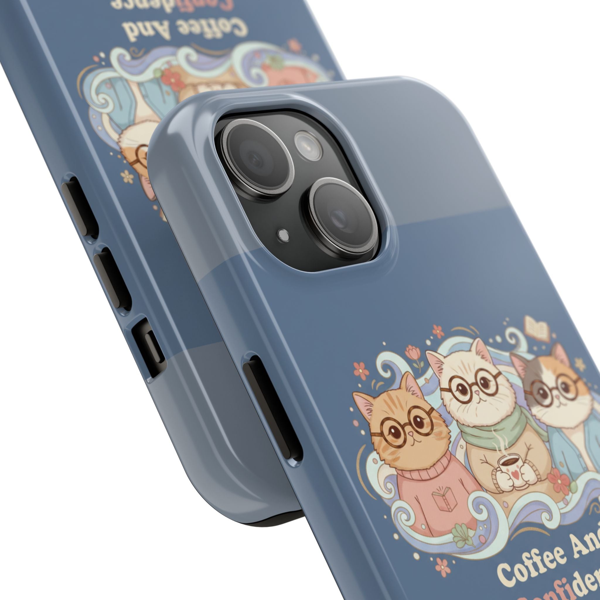 Cats With Glasses Tough Phone Case – Coffee and Confidence