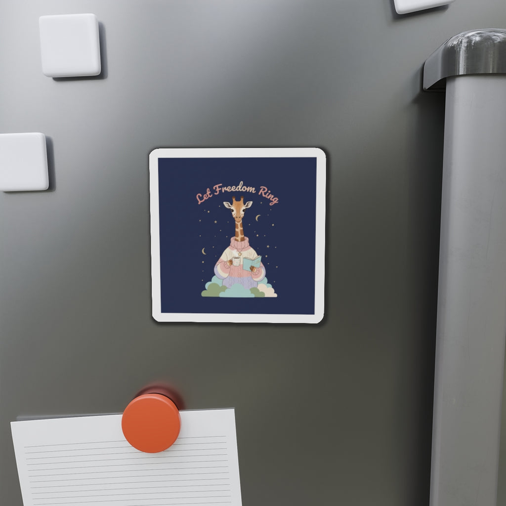 Giraffe Die-Cut Magnet – Let Freedom Ring