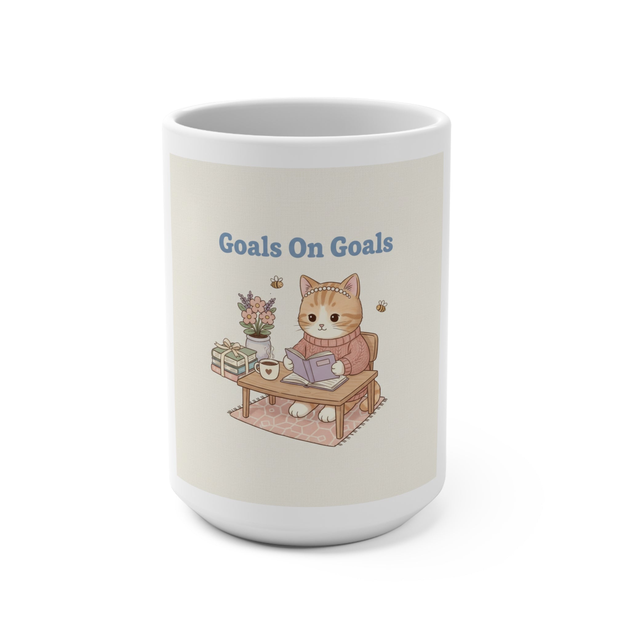 Goals On Goals Cat Mug 15oz