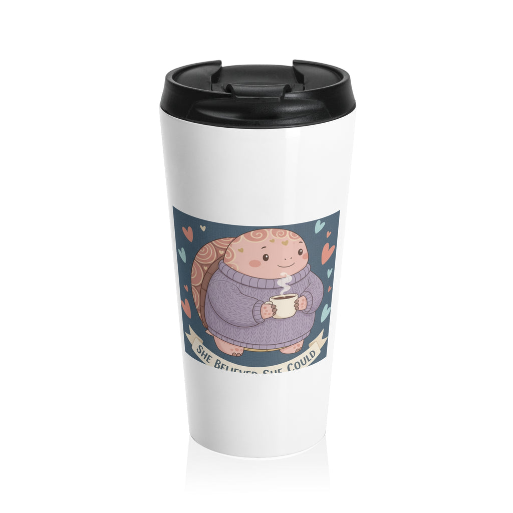 Turtle Travel Mug – She Believed She Could
