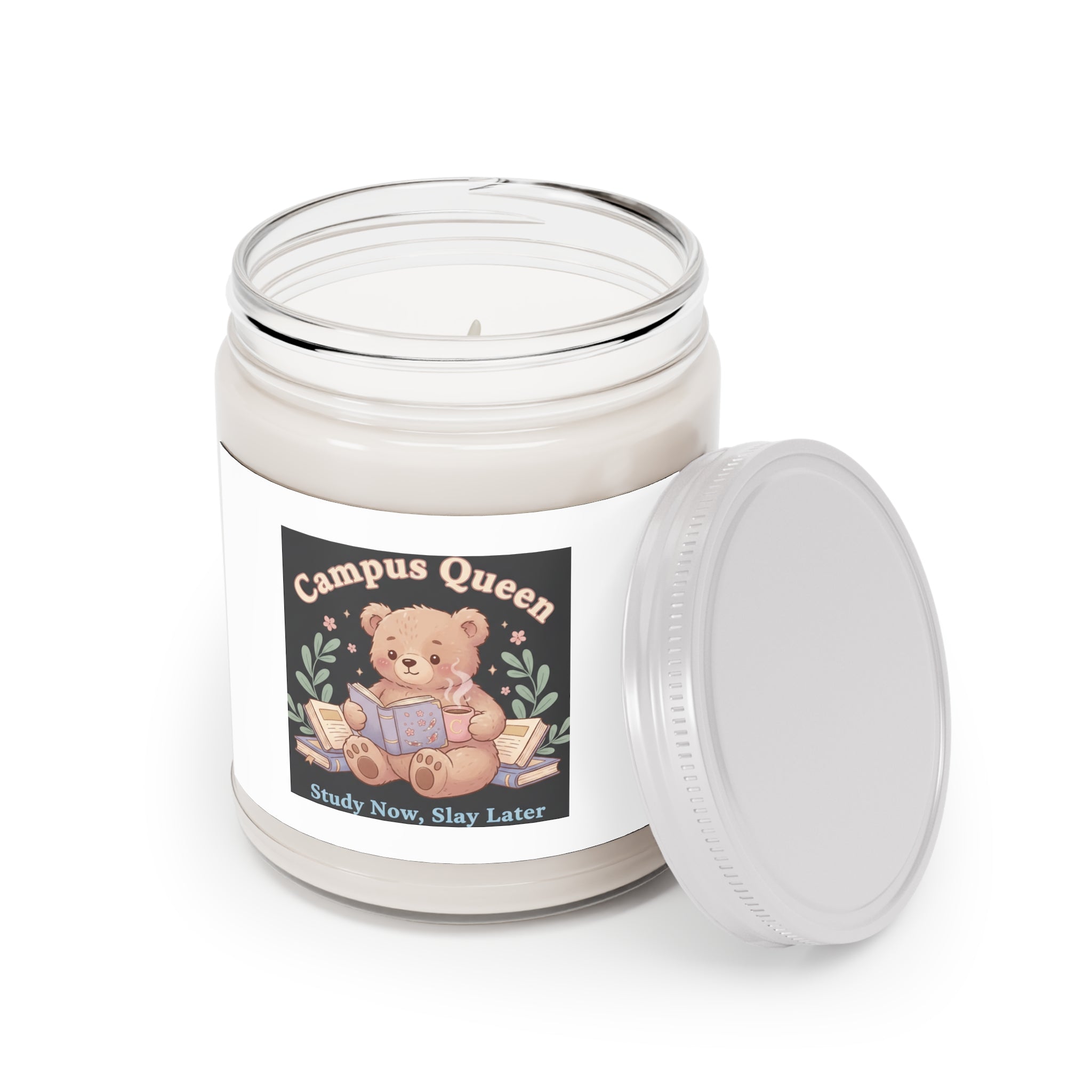 Bear Scented Candle – Campus Queen Study Now Slay Later