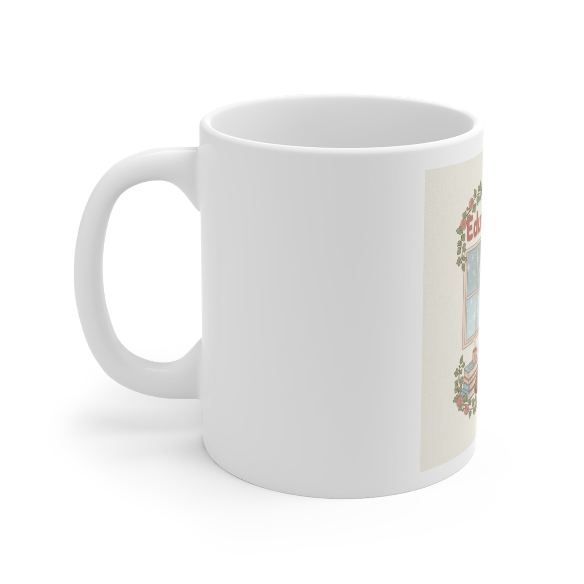 Educated And Cute Panda, giraffe Mug 11oz