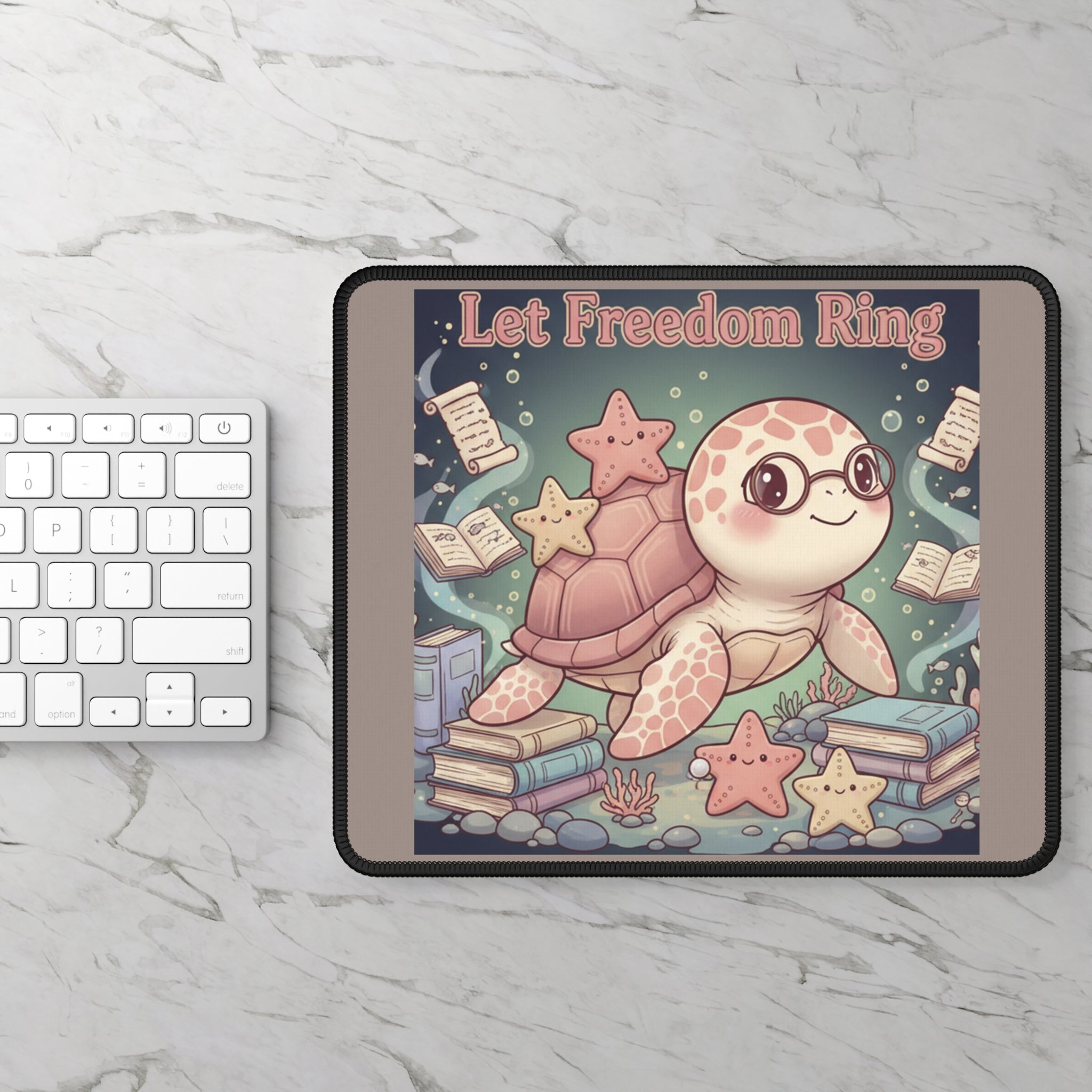 Turtle Mouse Pad – Let Freedom Ring