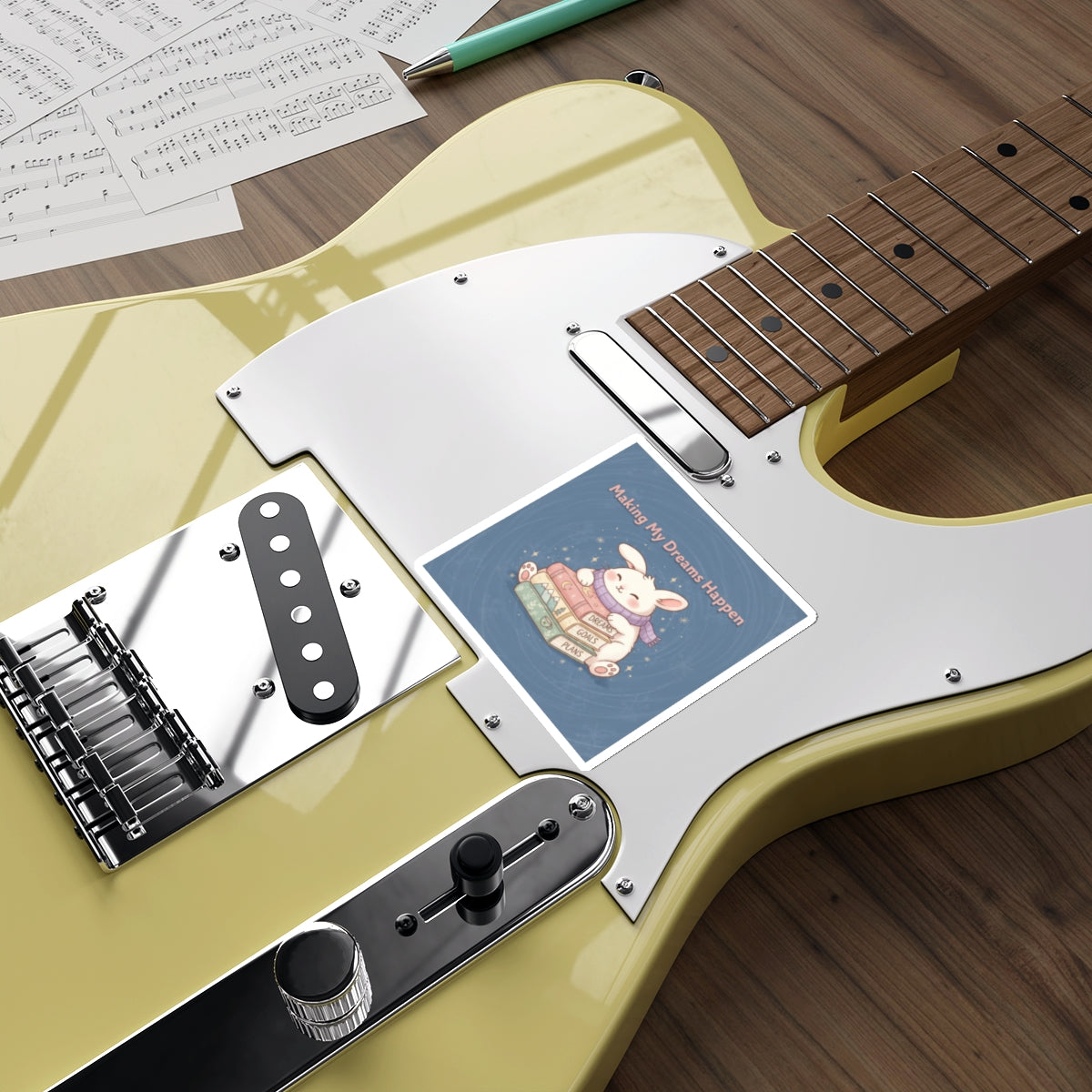 Rabbit Die-Cut Sticker – Making My Dreams Happen