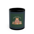 Cat Black Mug 11oz – Dream Big, Study Hard