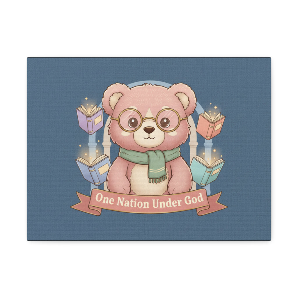 Bear Canvas Print – One Nation Under God