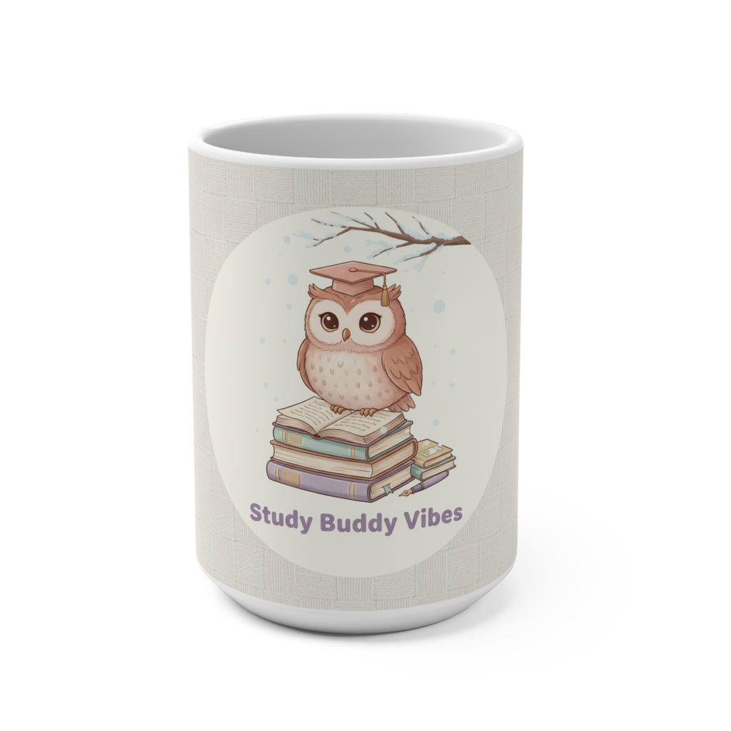 Study Buddy Vibes Owl Mug 15oz