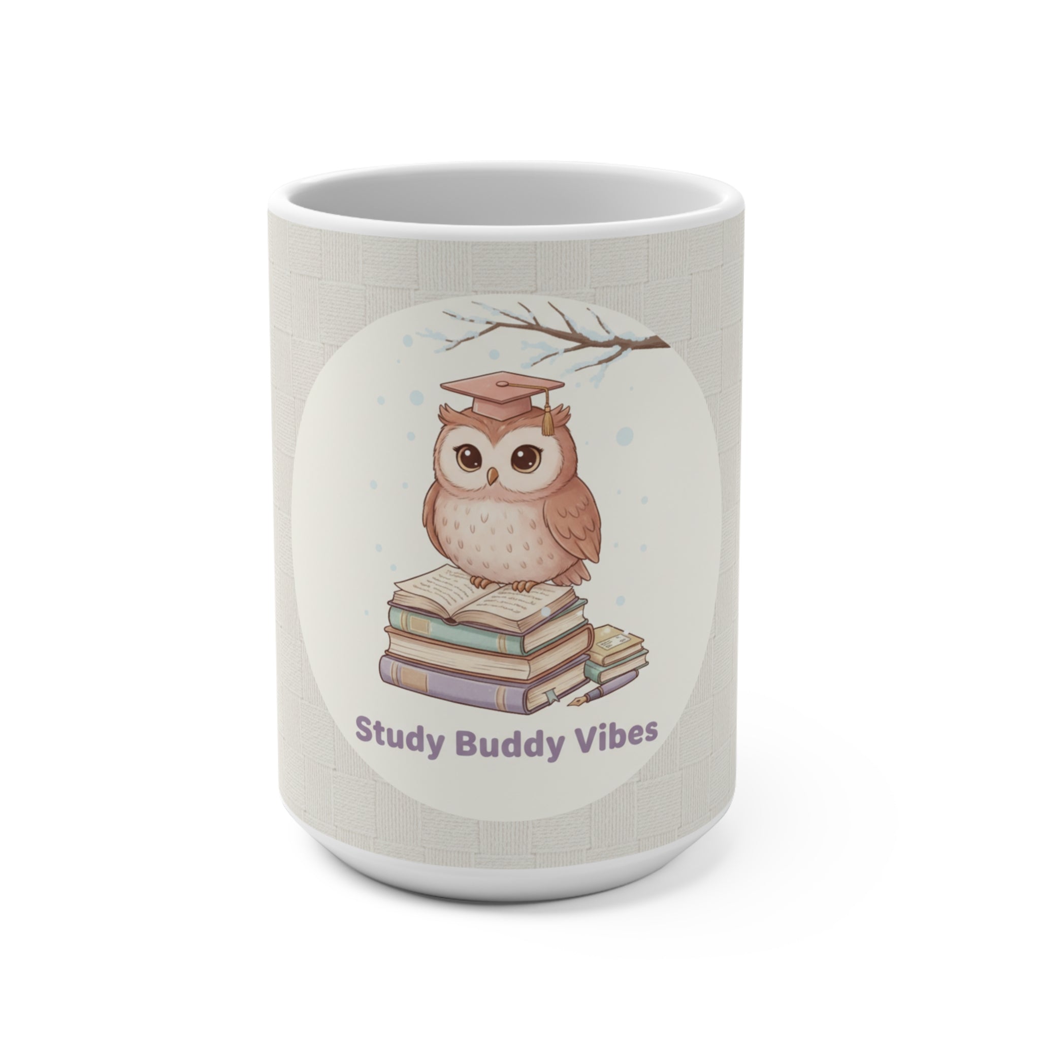 Study Buddy Vibes Owl Mug 15oz